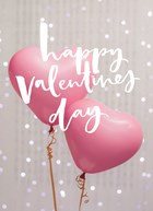 roze ballonnen happy valentines day